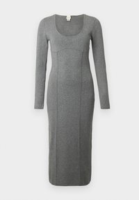 HALF MILANO MIDI DRESS - Stickad klänning - grey heather