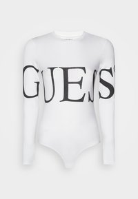 LOGO BODY - Top s dlhým rukávom - white/ with black text