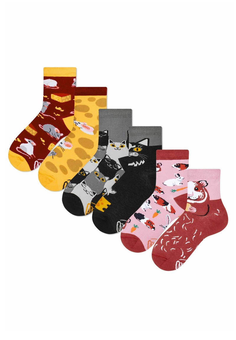Calzini Spaiati Divertenti Con Topo E Formaggio - Perfetti Per Sneaker - Morbidi E Colorati - 6