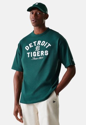 New Era HERITAGE TIGERS - T-shirt print - white turquoise
