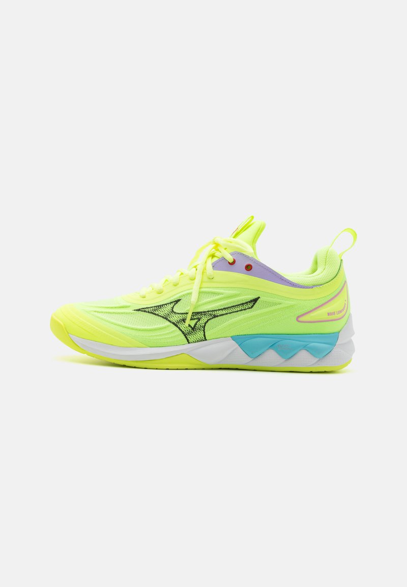 Mizuno WAVE LUMINOUS 3 - Röplabdacipők - neo lime/black/splish splash