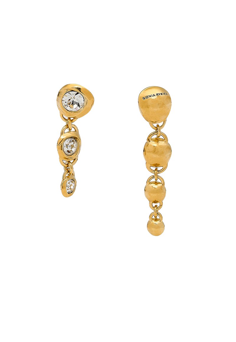 Clips boucles d'oreilles rondes Agatha soleil métal doré - Jeronine Vintage