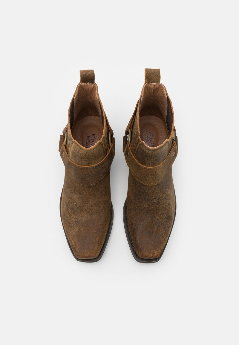 Bottes Kentucky Western Taille 39 - Cuir Marron - Unisexe - Style Cowboy/motard - Neuves