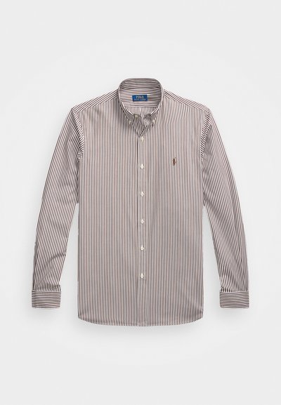 Polo Ralph Lauren SLIM FIT STRIPED STRETCH POPLIN SHIRT - Skjorta - cooper brown/white