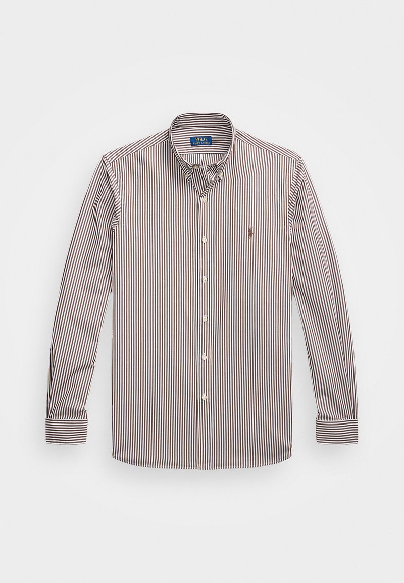 Polo Ralph Lauren SLIM FIT STRIPED STRETCH POPLIN SHIRT - Chemise - cooper brown/white