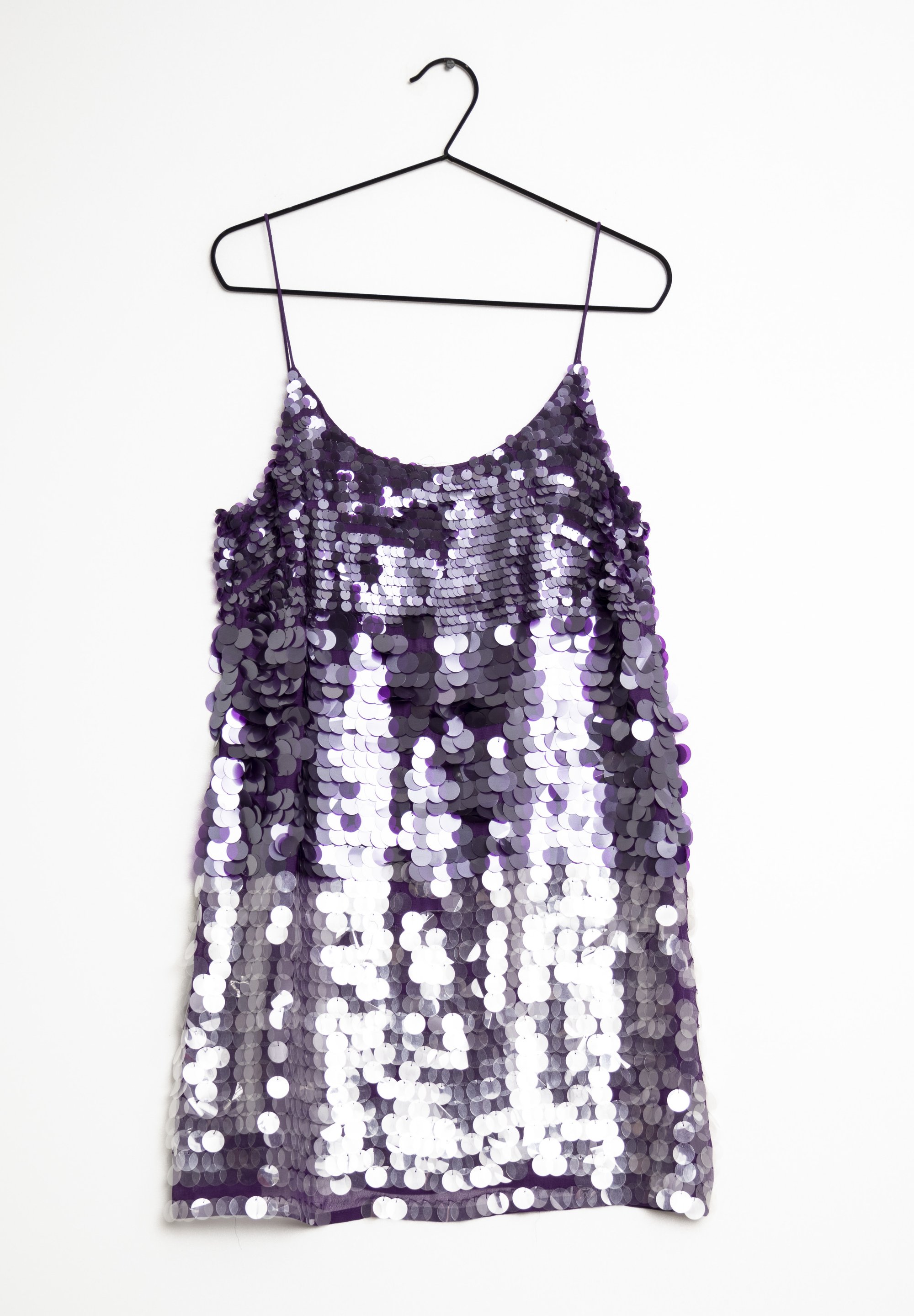 mango purple sequin dress Semi-transparent short sequin dress - Women