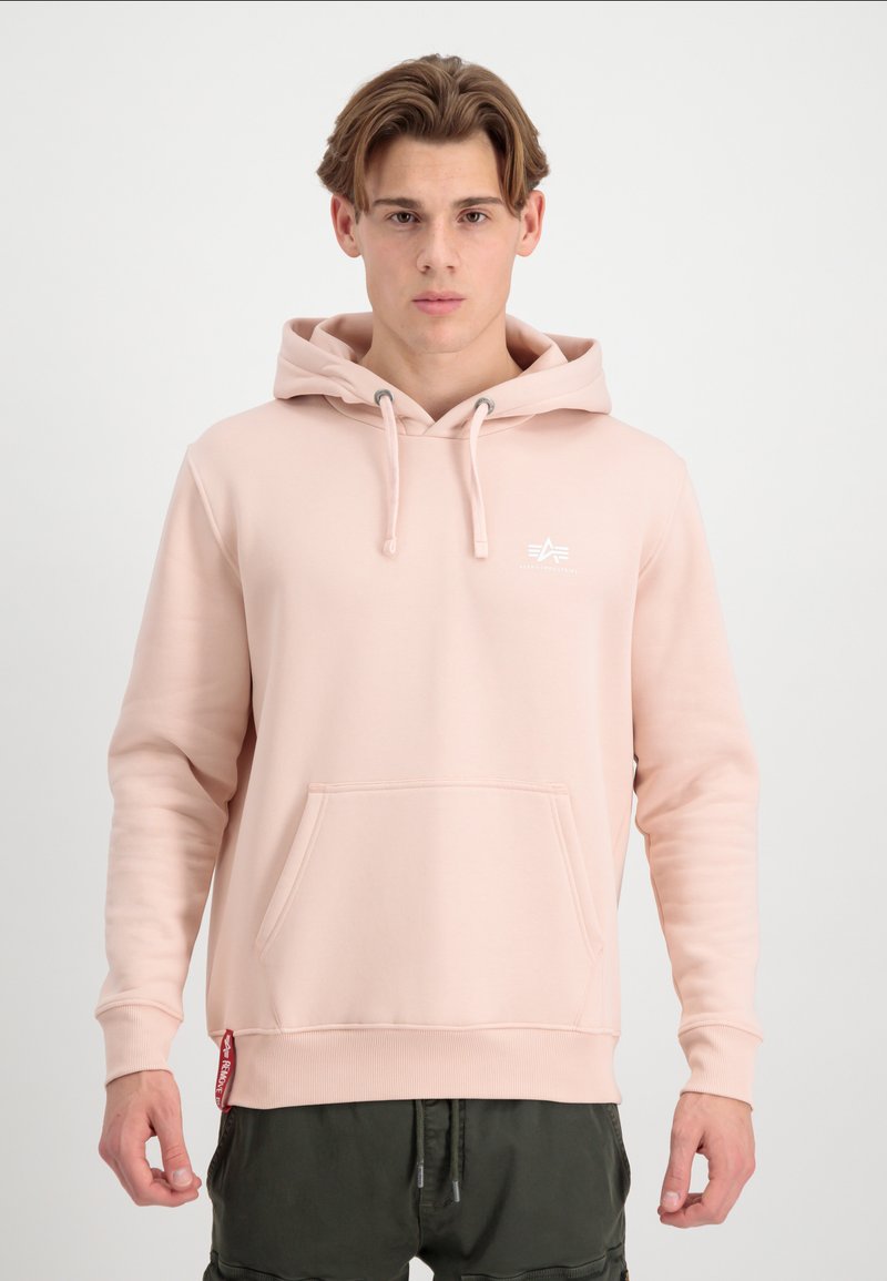 Alpha Industries BASIC HOODY SMALL LOGO - Mikina s kapucňou - pale peach