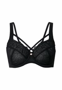 TRANSPARENTE ZIERBÄNDER CUP - Podprsenka s kosticemi - black