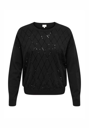 ONLY Carmakoma Stickad tröja - black