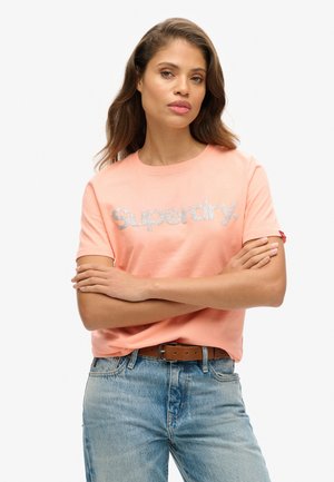 Superdry & Co T-shirt con stampa - papaya punch pink