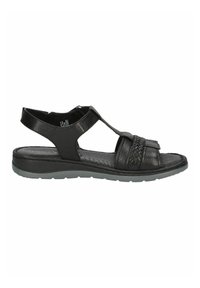 Caprice Pleištapadžiai sandalai - black nappa