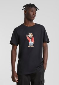 Mister Tee KANADA SKETCH TEE - Nyomott mintás póló - black