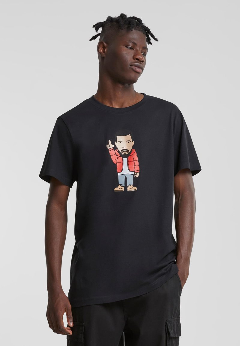 Mister Tee KANADA SKETCH TEE - Nyomott mintás póló - black