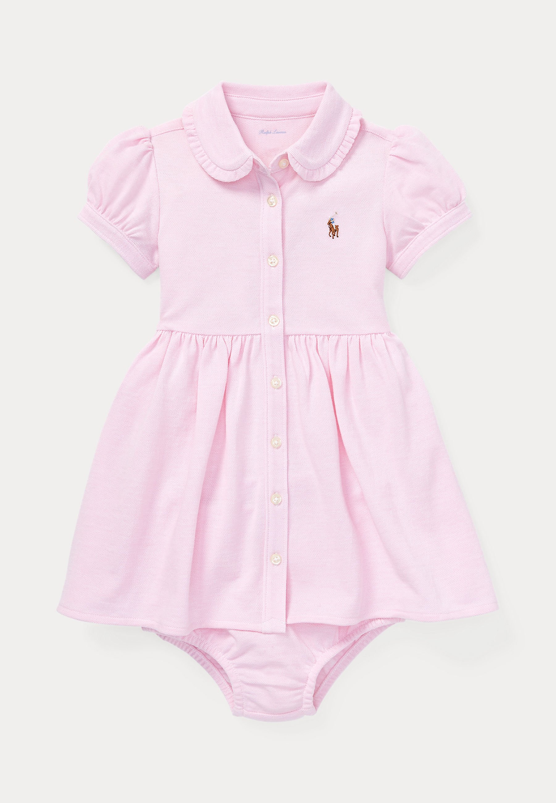 Polo Ralph Lauren KNIT MESH OXFORD DRESS BLOOMER Vestido