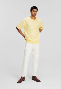 KARL LAGERFELD IKON KNITTED - Marškinėliai su spaudiniu - lemon drop