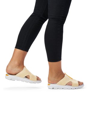 Rieker Mules - white yellow