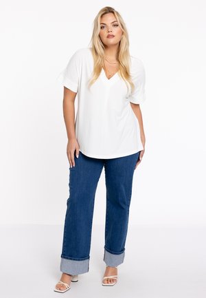 MIT EINEM ELASTISCHEN BUND - Jeans Straight Leg - indigo