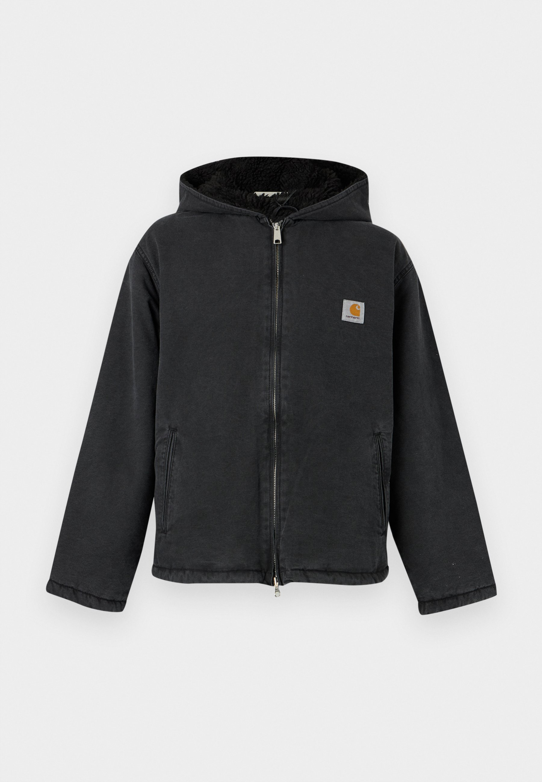 Carhartt WIP HALF ZIP AMERICAN SCRIPT - Bluză de molton - black