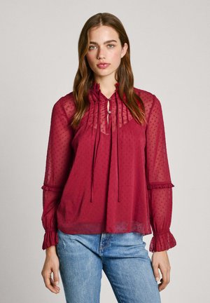 Blouse - burnt red