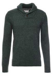 Pier One Stickad tröja - mottled dark green