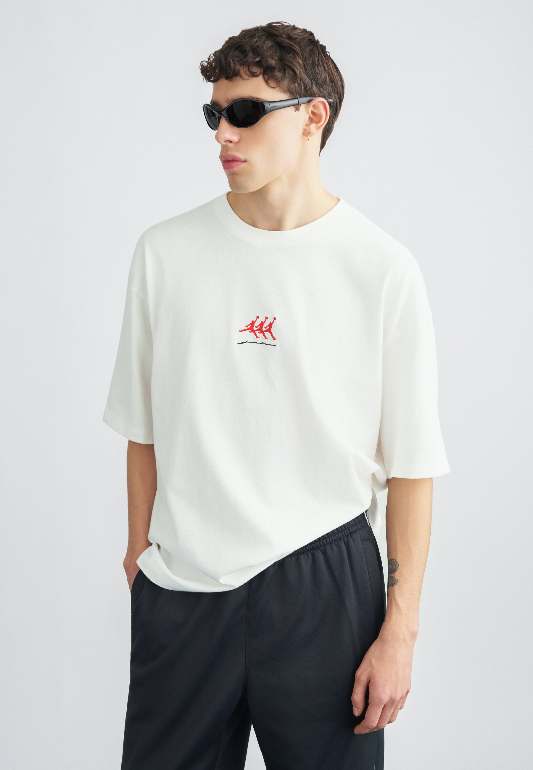 Jordan CREW - Print T-shirt - white - Zalando
