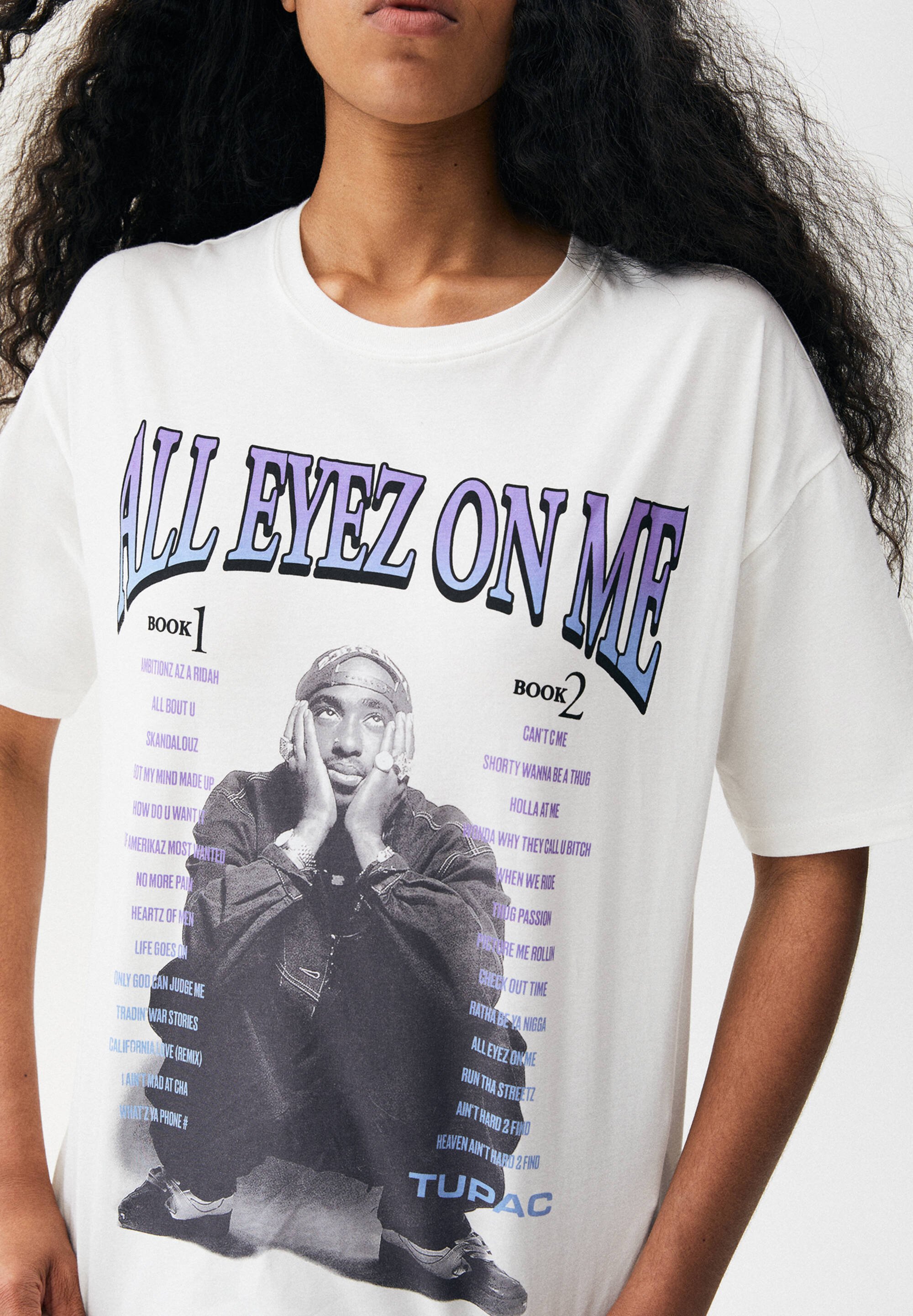 PULL\u0026BEAR SHORT SLEEVE TUPAC - Print T 