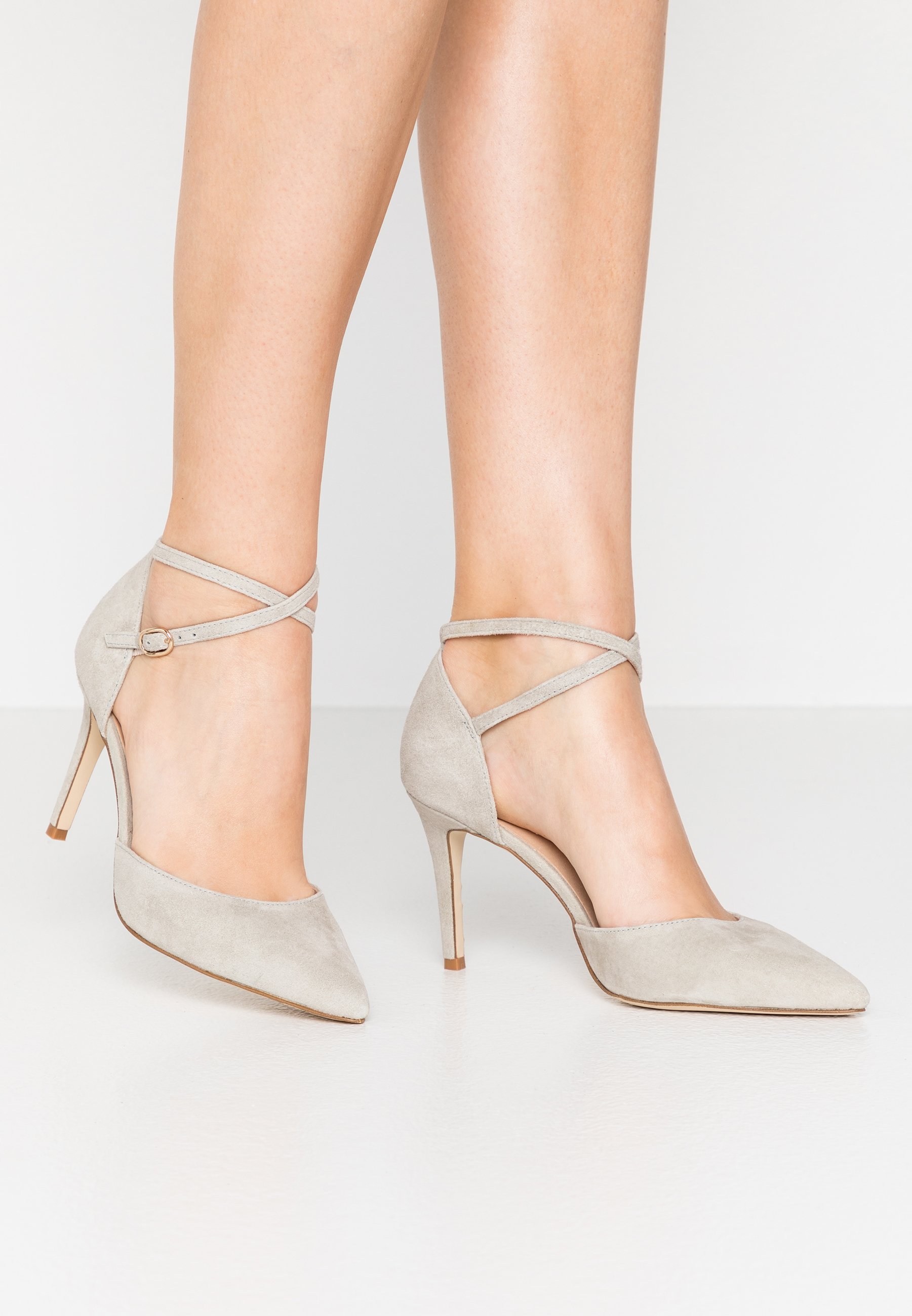 Anna Field Leather Pumps High Heel Pumps Grey Grau Zalando De