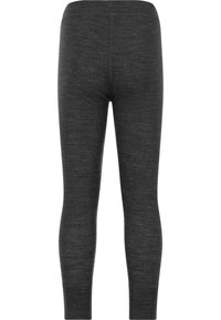 Grå leggings lavet af et strækbart, blødt stof, med et tætsiddende design og en glat overflade uden synlige sømme eller detaljer.