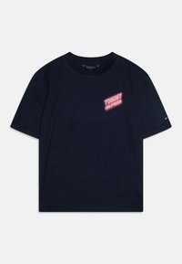 Tommy Hilfiger - NEON GRAPHIC UNISEX - Camiseta estampada - dark night navy Imagen en miniatura 1