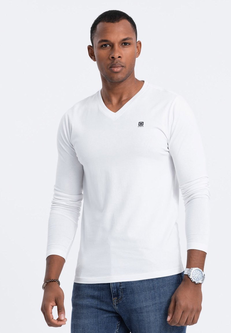Ombre T-shirt à manches longues - white