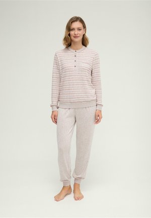 LOHE, PIJAMA VIGORE RAYAS BOTONES - Conjunto de pijama - marrón