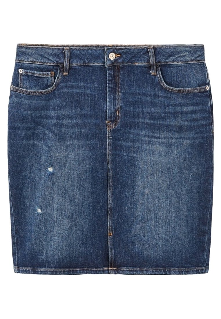 Violeta by Mango Denim skirt dark blue (Pre-owned)