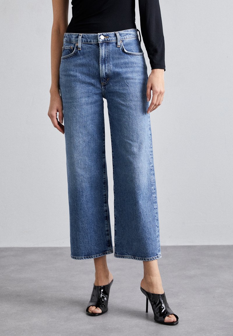 Agolde HARPER CROP - Sirgete säärtega teksad - dark blue