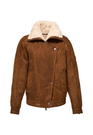 SANDIE - Giacca di pelle - camel