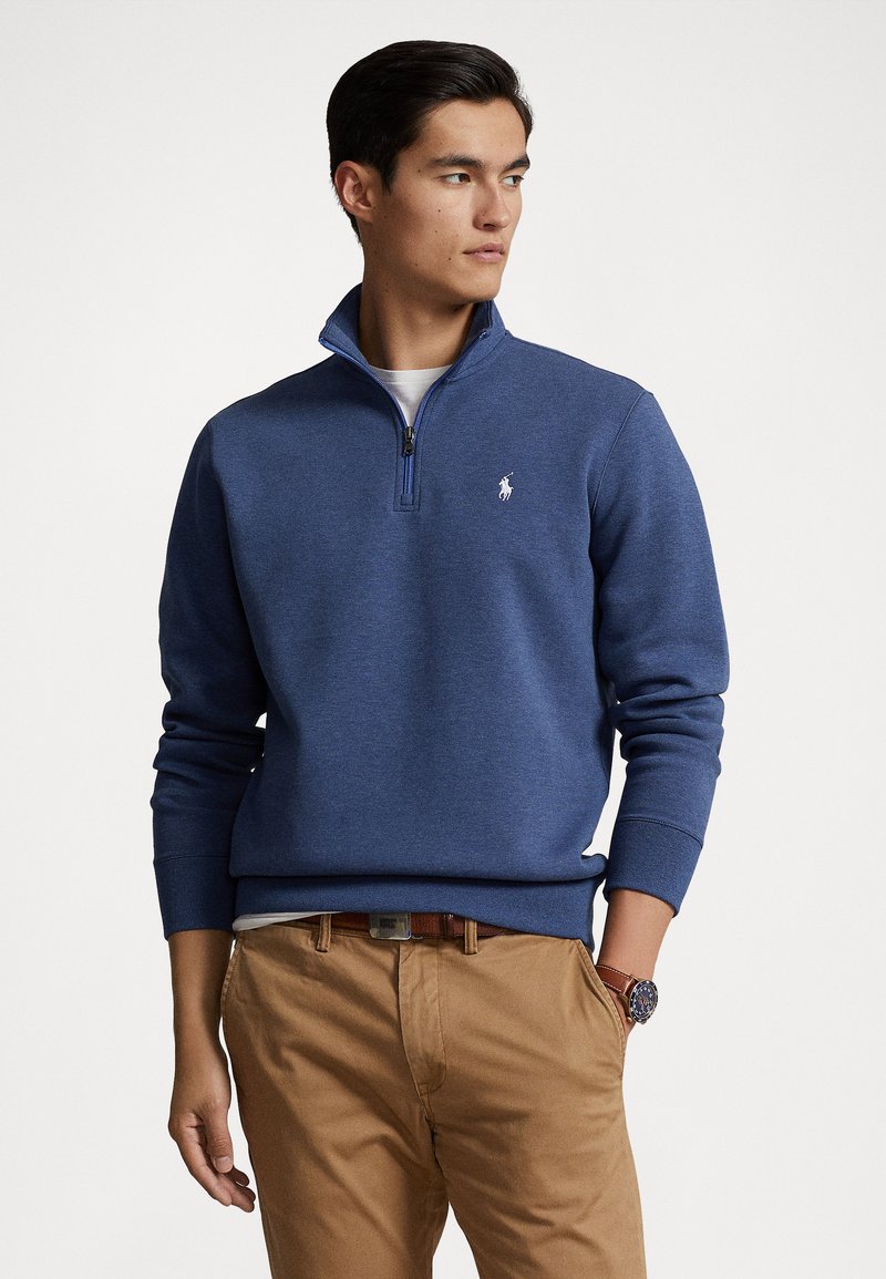 Polo Ralph Lauren DOUBLEKNIT QUARTERZIP PULLOVER Felpa derby blue