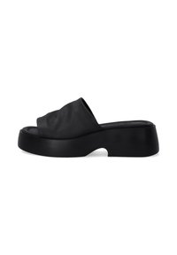 Pantofle na podpatku - black