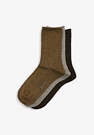 Esprit WOOL 3-PACK - Chaussettes - brown