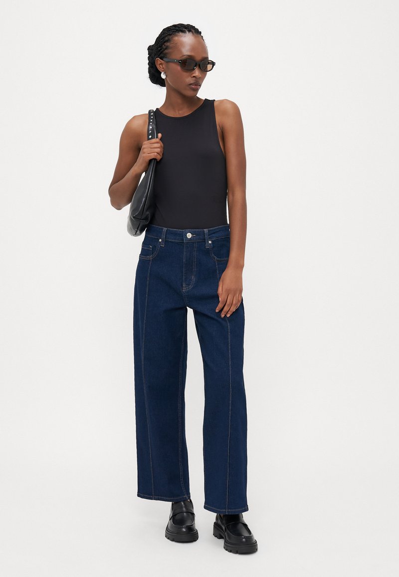 ONLY Petite ONLBELA Wide Leg dark blue denim/dark-blue denim