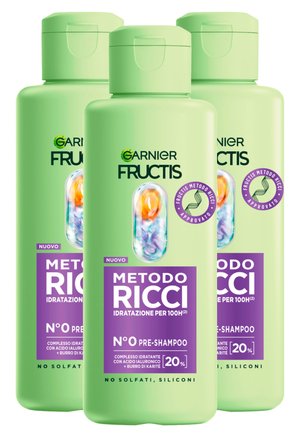 GARNIER FRUCTIS METODO RICCI - PRE SHAMPOO PER IDRATARE E RINFORZARE IL RICCIO - 3 PACK - Shampoo