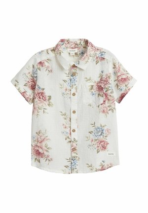 KORTÄRMAD BLOMMIG - Overhemd - off white
