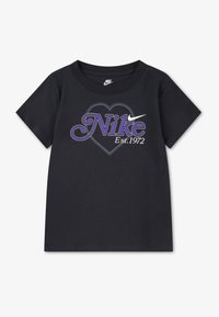 Nike Sportswear VARSITY HEART TEE - T-shirts med print - black