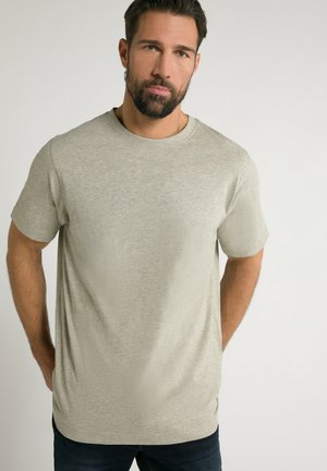JP1880 MOTIV AUF DER BRUST,RUNDHALSAUSSCHNITT - T-shirt basique - kieselgrau