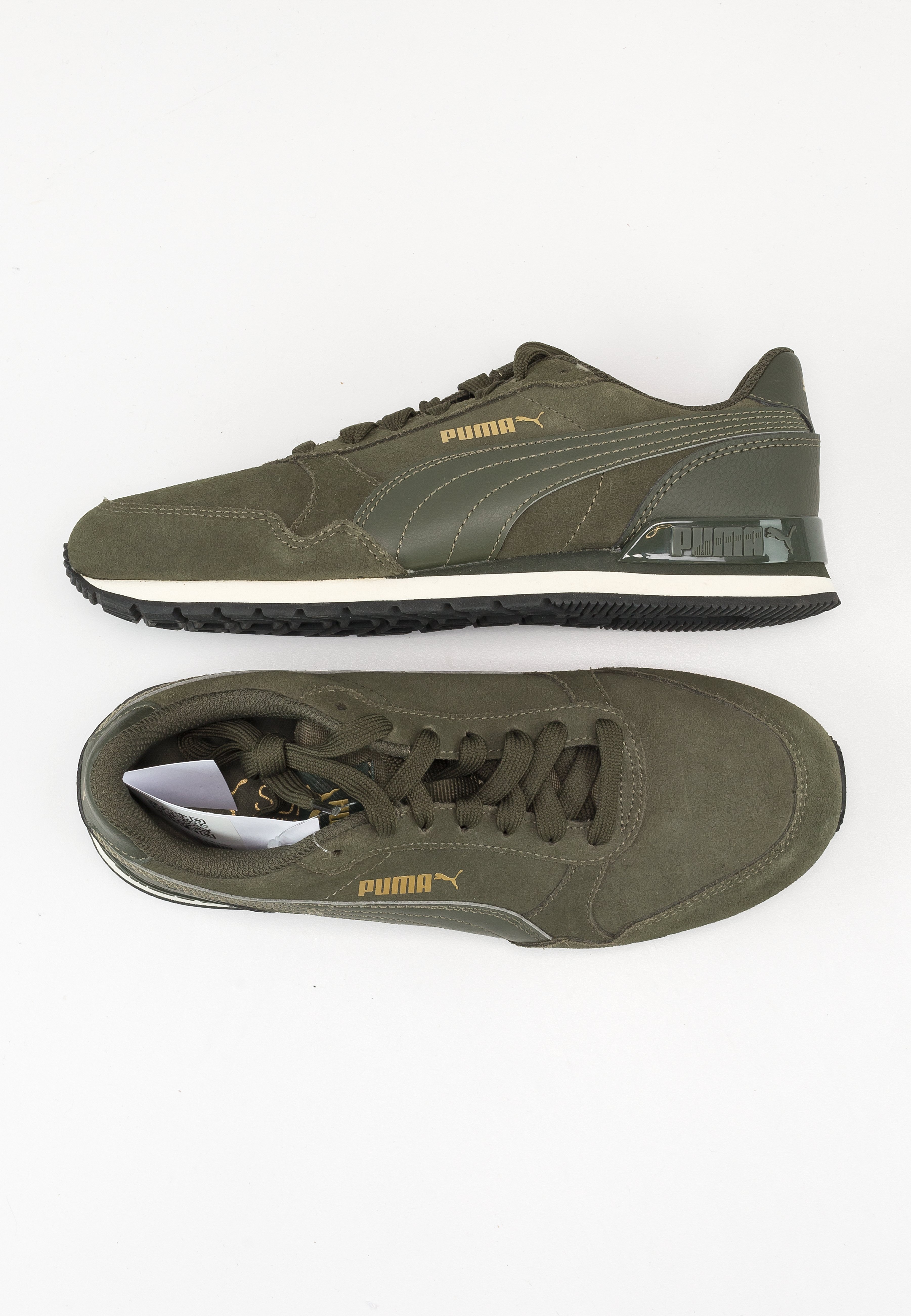 khaki puma trainers