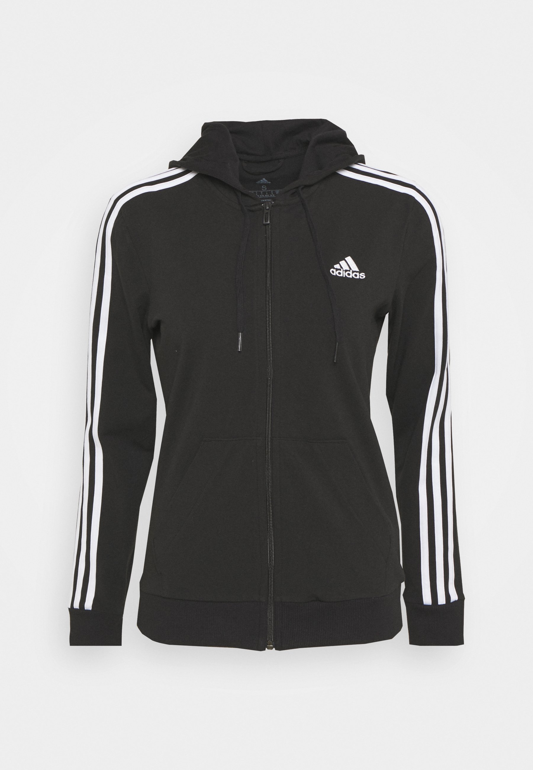 adidas Performance Sudadera con cremallera - black/white/negro - Zalando.es