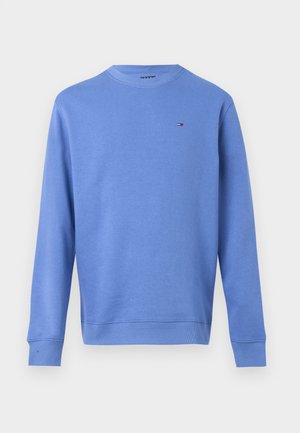 Felpa azzurra chiara realizzata in un tessuto morbido. Caratterizzata da un collo rotondo, maniche lunghe e un piccolo logo sul petto. Polsini e orlo a costine.