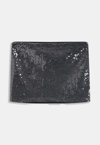 SEQUIN BELT SKIRT - Mini sijonas - black