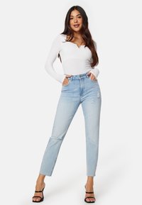 Bubbleroom SLIM JEANS - Džíny Slim Fit - light blue denim