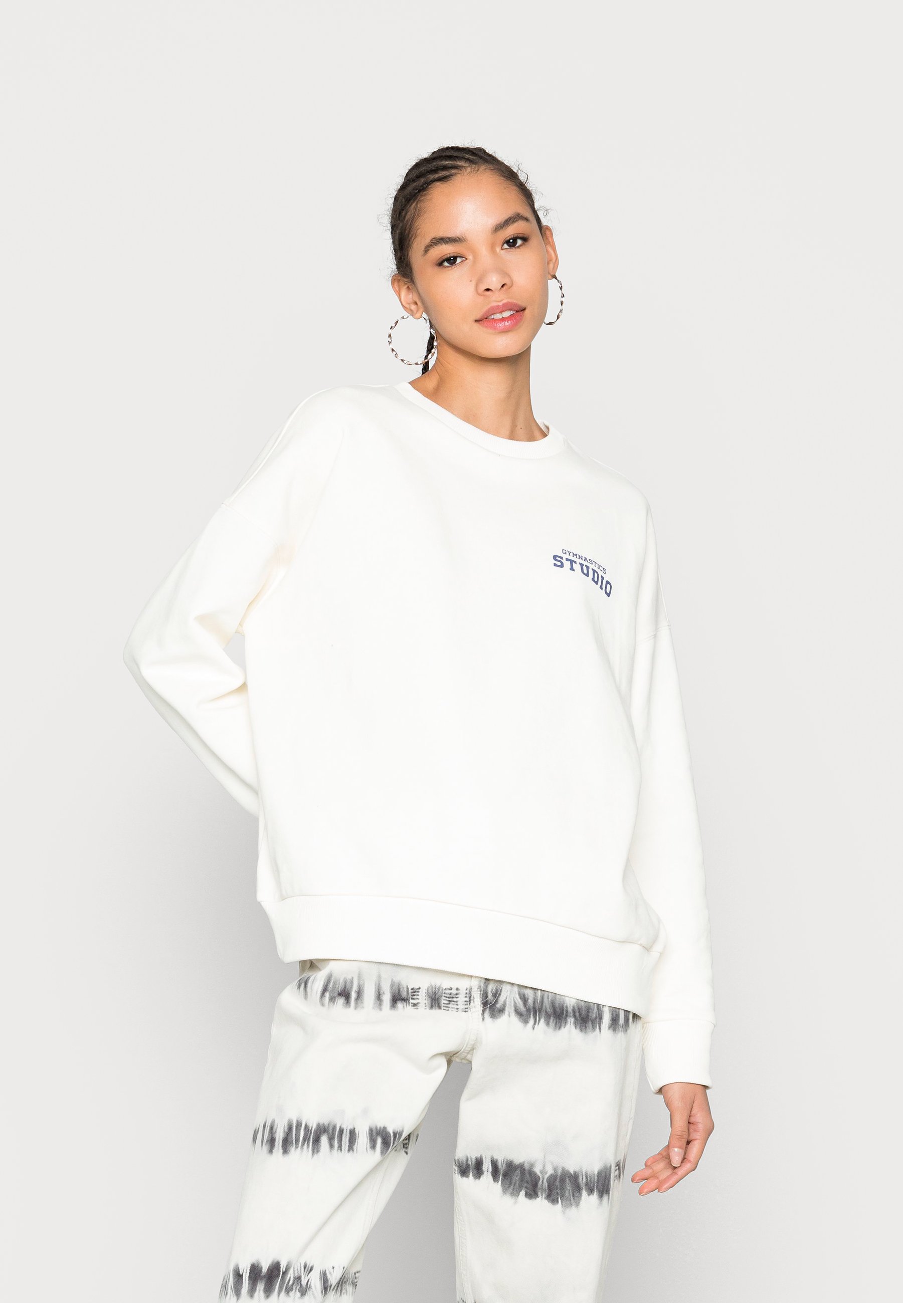 NU-IN STUDIO PRINT - Felpa - off white/bianco - Zalando