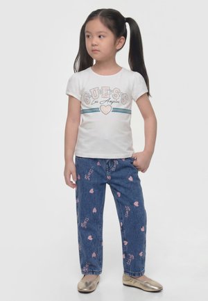 Guess, MOM FIT BESTICKTE JEANS - Straight leg -farkut - blau