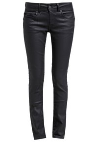 Svarta smala jeans gjorda av ett mjukt, stretchigt material. Har en dragkedja i gylfen, fem fickor och diskret sömnad för en strömlinjeformad look.